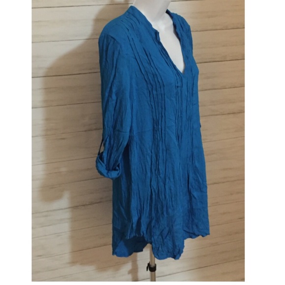 Market & Spruce Sequoia Crinkle Pleated Tunic - Picture 3 of 6